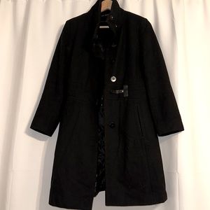 Via Spiga Black Pea Coat